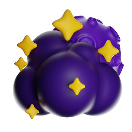 Cloudy Night  3D Icon
