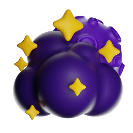 Cloudy Night  3D Icon