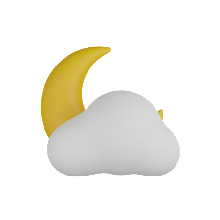 Cloudy Night  3D Icon