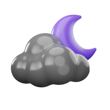 Cloudy Night  3D Icon