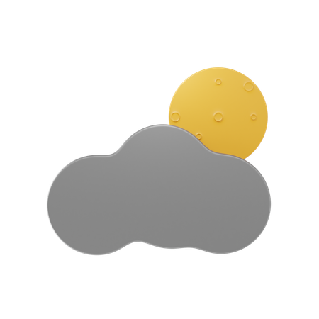 Cloudy Night  3D Icon