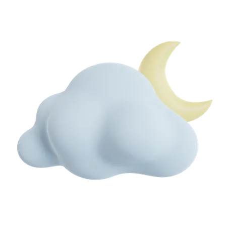 Cloudy Night  3D Icon