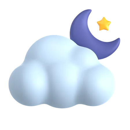 Cloudy Night  3D Icon