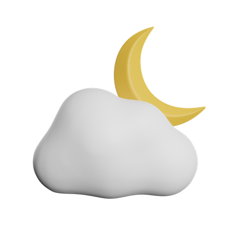 Cloudy Night  3D Icon