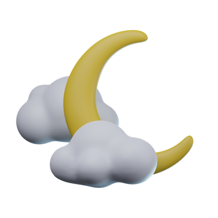 Cloudy Night  3D Icon