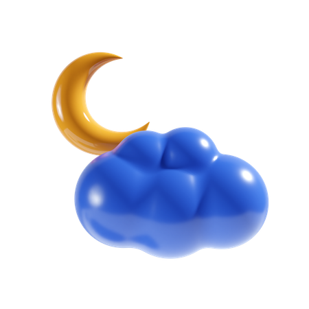 Cloudy Night  3D Icon