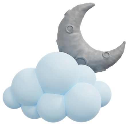 Cloudy Night  3D Icon