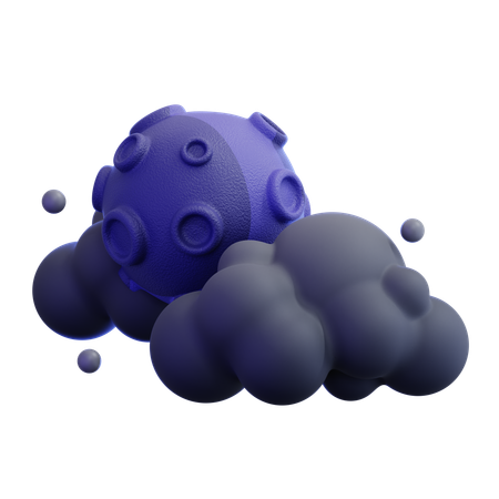 Cloudy Night  3D Icon