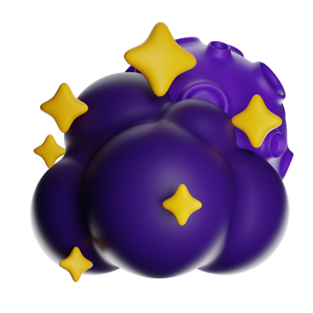 Cloudy Night  3D Icon