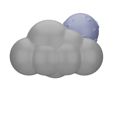 Cloudy Night  3D Icon