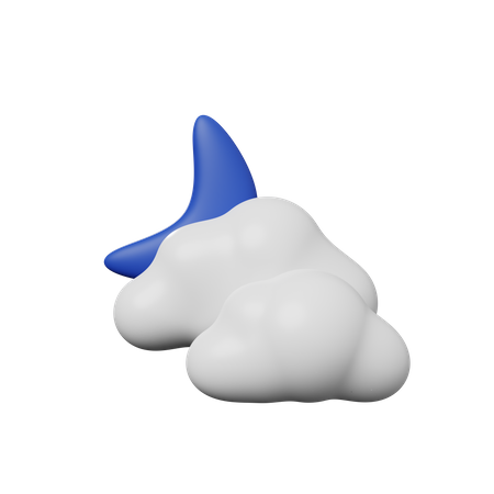 Cloudy Night  3D Illustration