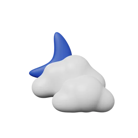 Cloudy Night  3D Illustration