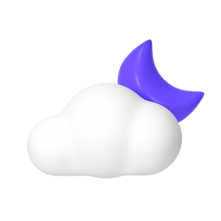 Cloudy Night  3D Illustration