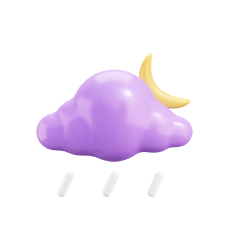 Cloudy Night  3D Illustration