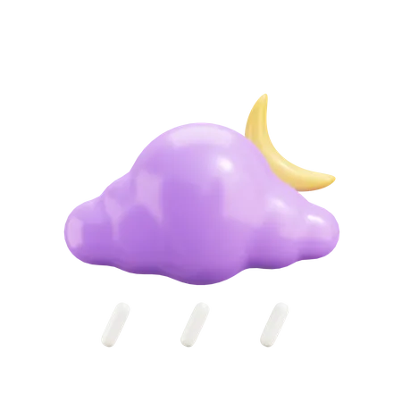 Cloudy Night  3D Illustration