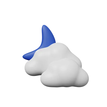Cloudy Night 3D Illustration