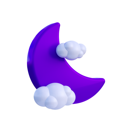 Cloudy Night 3D Illustration