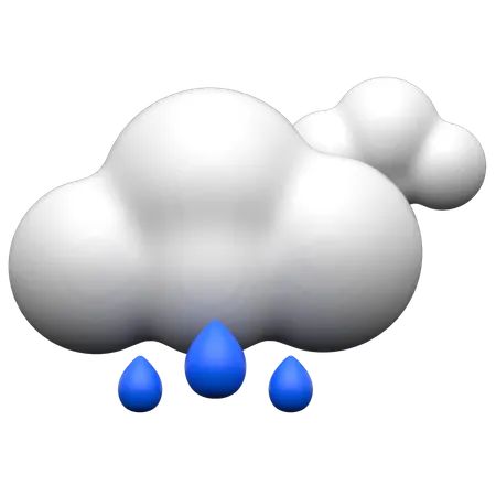 Cloudy Rain  3D Icon