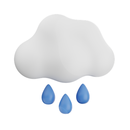 曇り雨  3D Icon