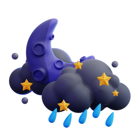 曇り雨  3D Icon