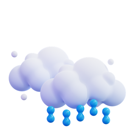 Cloudy Rain  3D Icon