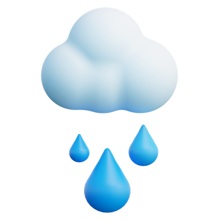 曇り雨  3D Icon