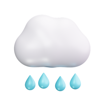 Cloudy Rain  3D Icon