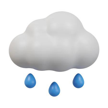 Cloudy Rain  3D Icon