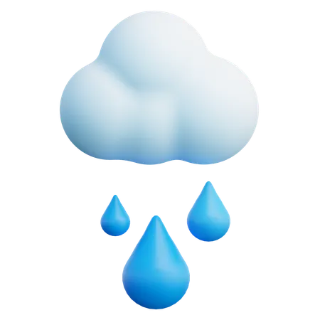 Cloudy Rain  3D Icon