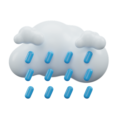 Cloudy Rain  3D Icon