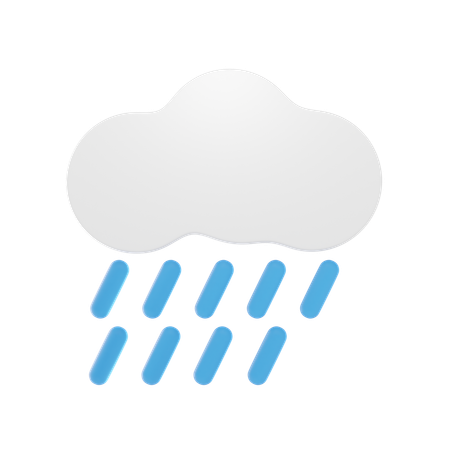 Cloudy Rain  3D Icon