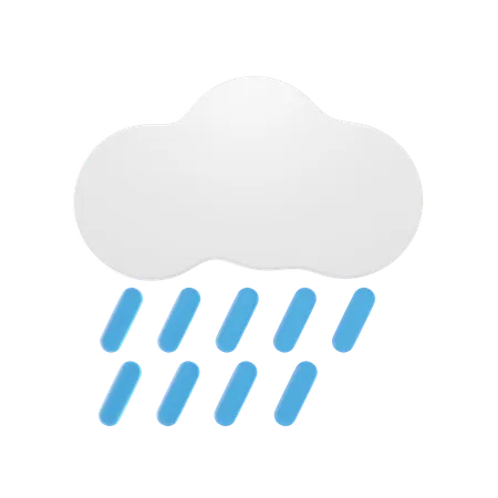 Cloudy Rain  3D Icon