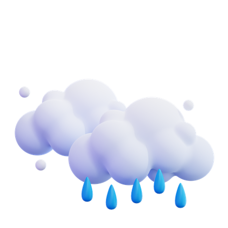 Cloudy Rain  3D Icon