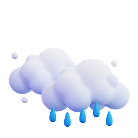 Cloudy Rain  3D Icon