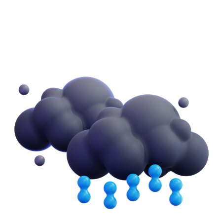 Cloudy Rain  3D Icon