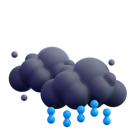 Cloudy Rain  3D Icon