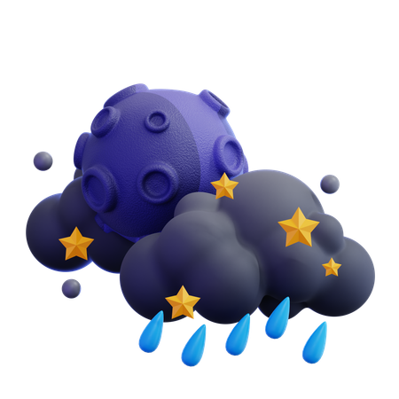 Cloudy Rain  3D Icon