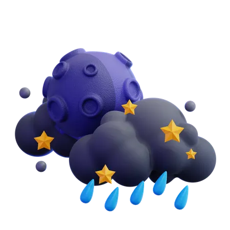 Cloudy Rain  3D Icon