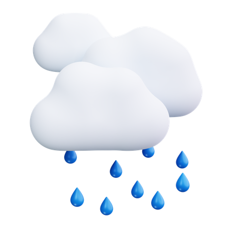 Cloudy Rain  3D Icon