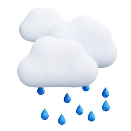 Cloudy Rain  3D Icon