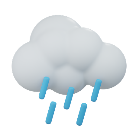 Cloudy Rain  3D Icon