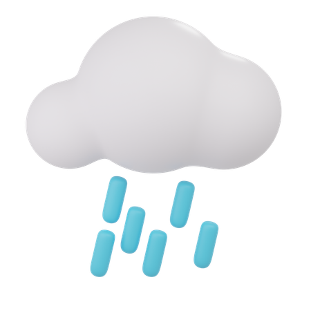 Cloudy Rain  3D Icon