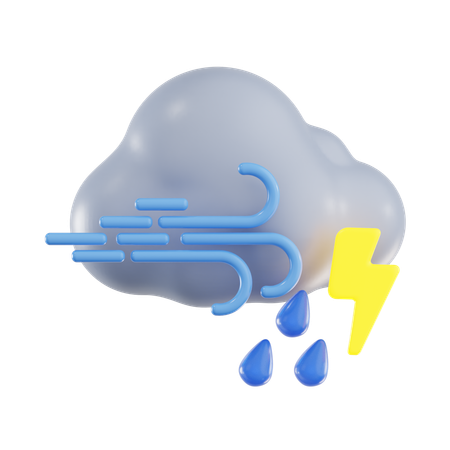 Cloudy Rain  3D Icon