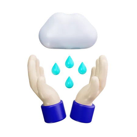 Cloudy Rain  3D Icon