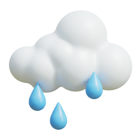 Cloudy Rain  3D Icon