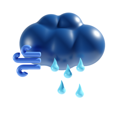 Cloudy Rain  3D Icon