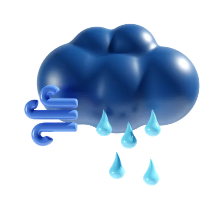 Cloudy Rain  3D Icon