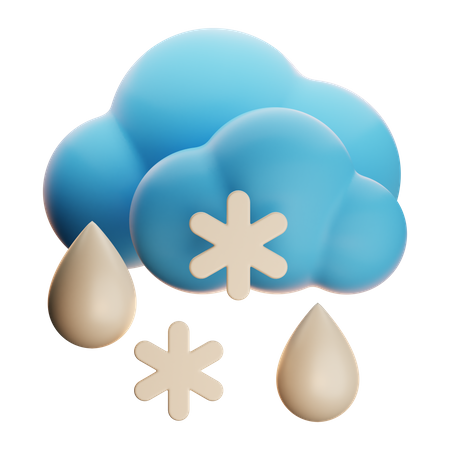 Cloudy Rain  3D Icon