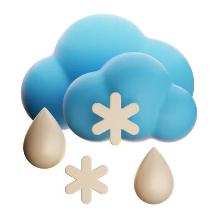 Cloudy Rain  3D Icon