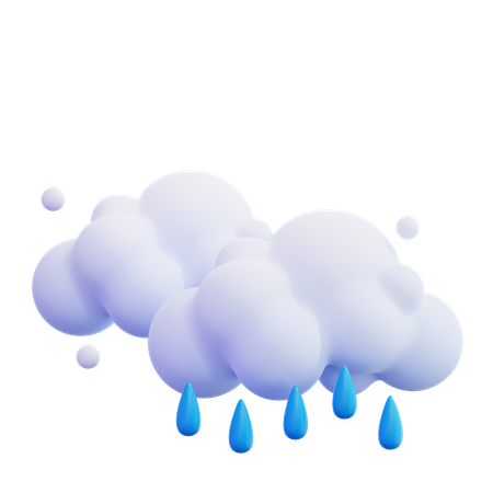 Cloudy Rain  3D Icon